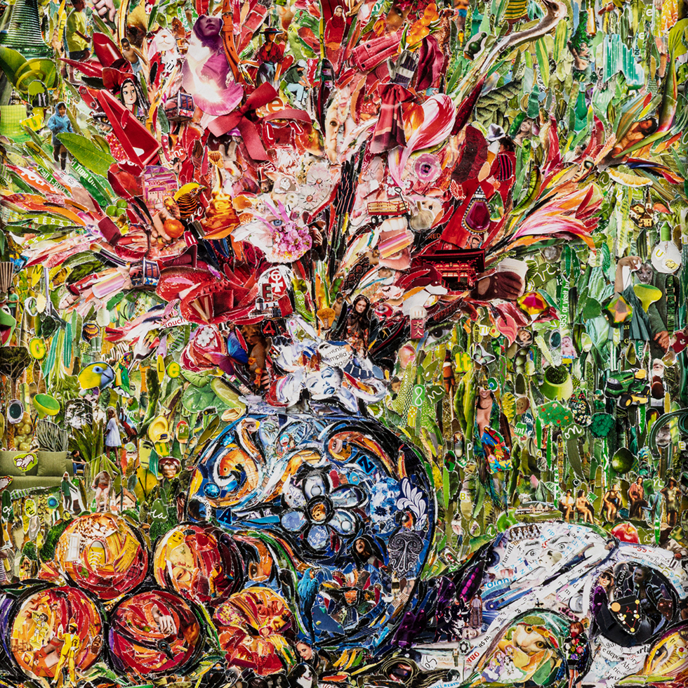 Flowers and Fruits, after Pierre Auguste Renoir (Series from Pictures of Magazines 2)
