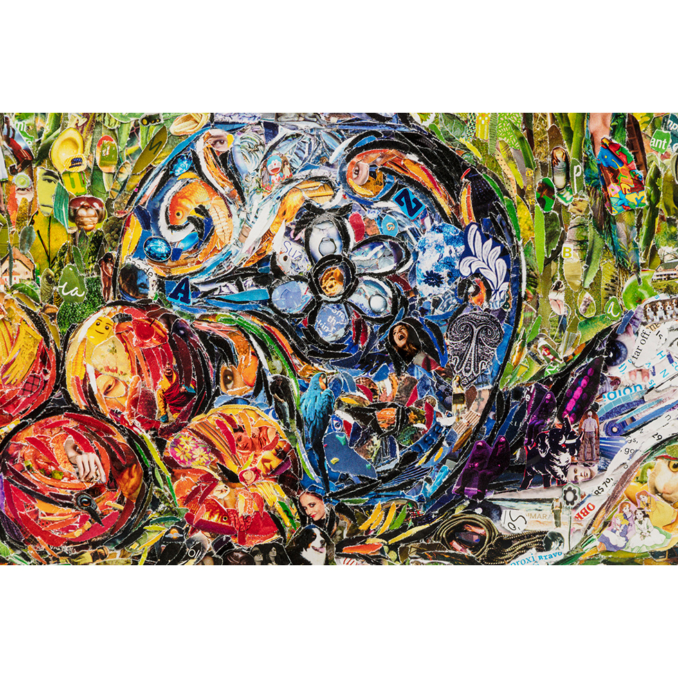 <a href="https://ueshima-collection.com/en/artist-list/43" style="color:inherit">VIK MUNIZ</a>:Flowers and Fruits, after Pierre Auguste Renoir (Series from Pictures of Magazines 2)