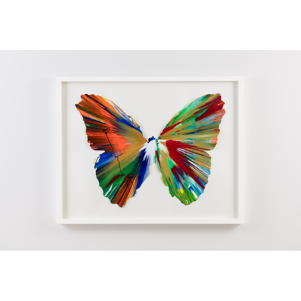 <a href="https://ueshima-collection.com/en/artist-list/2" style="color:inherit">DAMIEN HIRST</a>:Untitled (Butterfly Spin Painting)