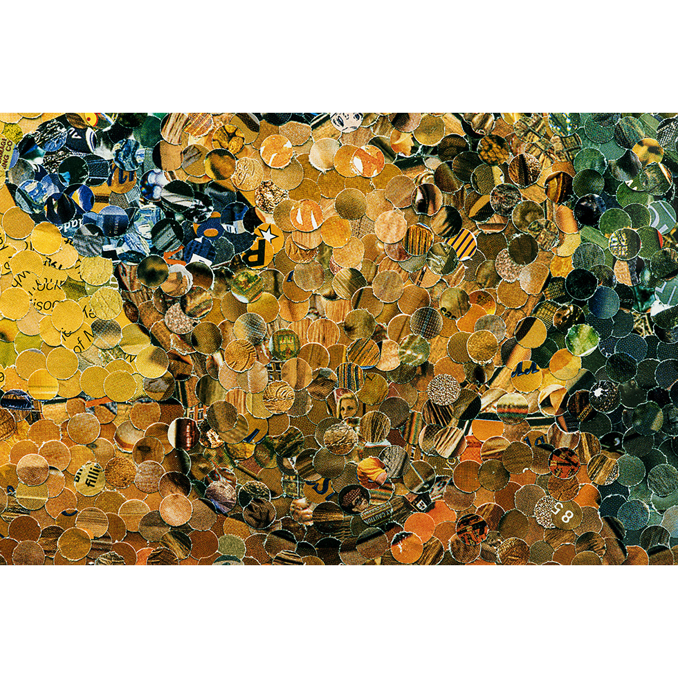<a href="https://ueshima-collection.com/artist-list/43" style="color:inherit">VIK MUNIZ</a>:Irises, after Gogh (from Pictures of Magazines)