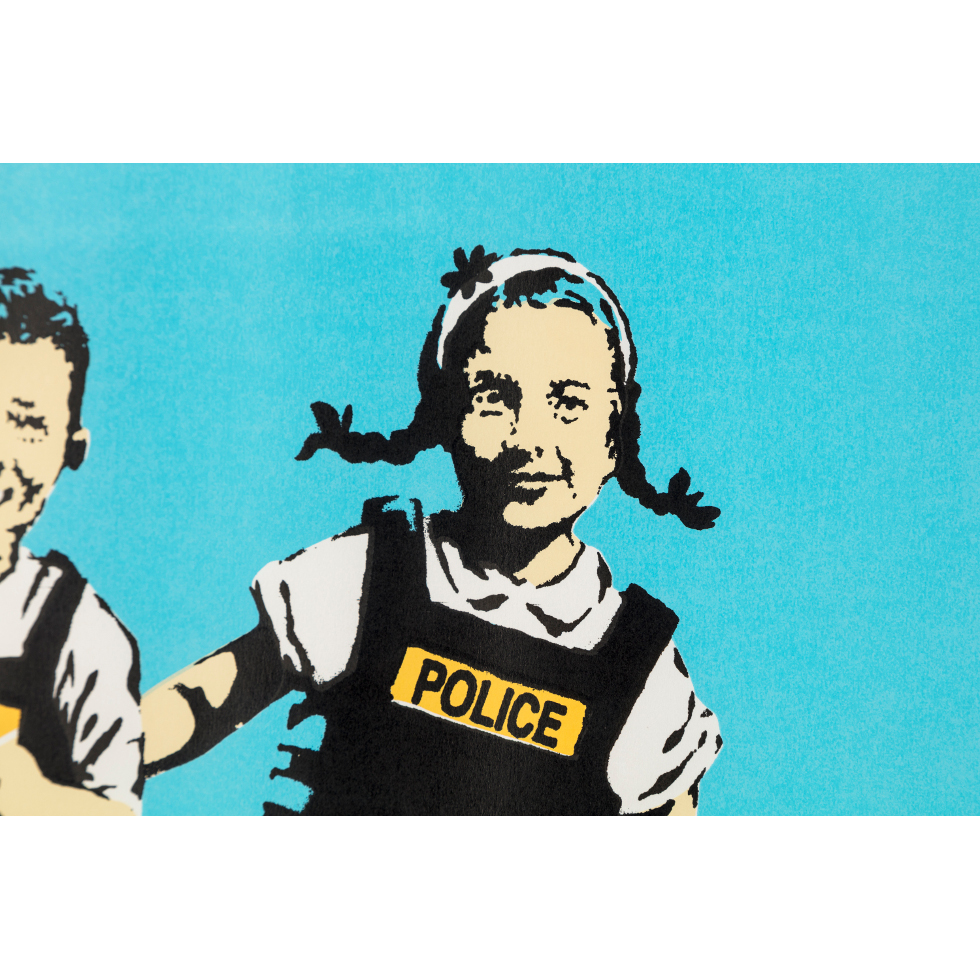 <a href="https://ueshima-collection.com/en/artist-list/3" style="color:inherit">BANKSY</a>:Jack & Jill (Police Kids)