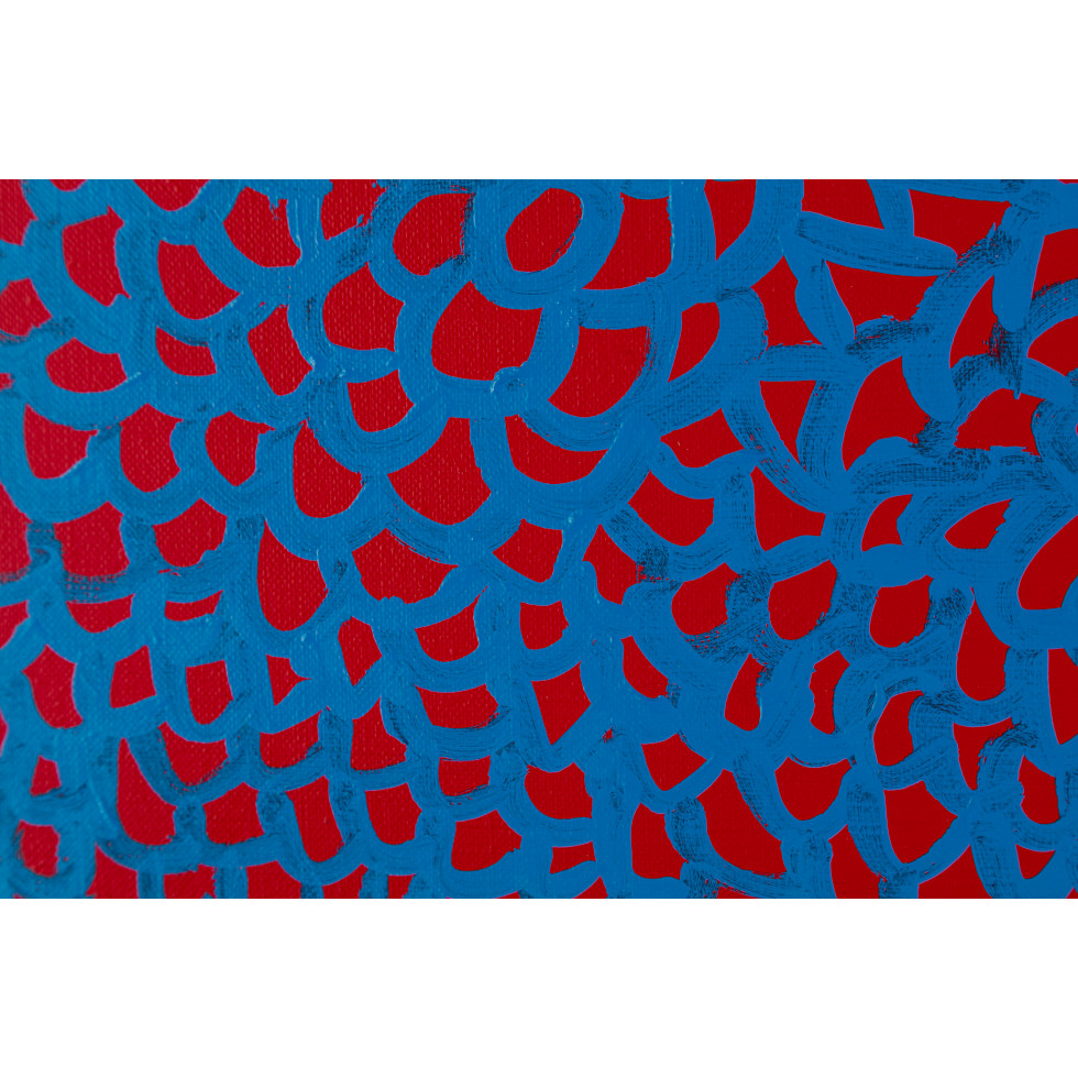 <a href="https://ueshima-collection.com/en/artist-list/4" style="color:inherit">YAYOI KUSAMA</a>:今こそわが芸術のおとづれをまっているワタシ　ハナバナしいわが心のナグサメのおとづれをまっている　いつ年月をえてしらぬまにわたしは　今日のわたしはさみしかったので空の白いクモみつめたのだ / I who await the arrival, any moment now, of my art Awaiting the arrival of my heart's glorious consolation Years passed before I knew it Because I felt lonely today I watched a white cloud in the sky